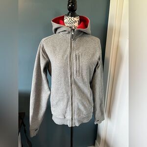 Gray and Red Women's Hoodie